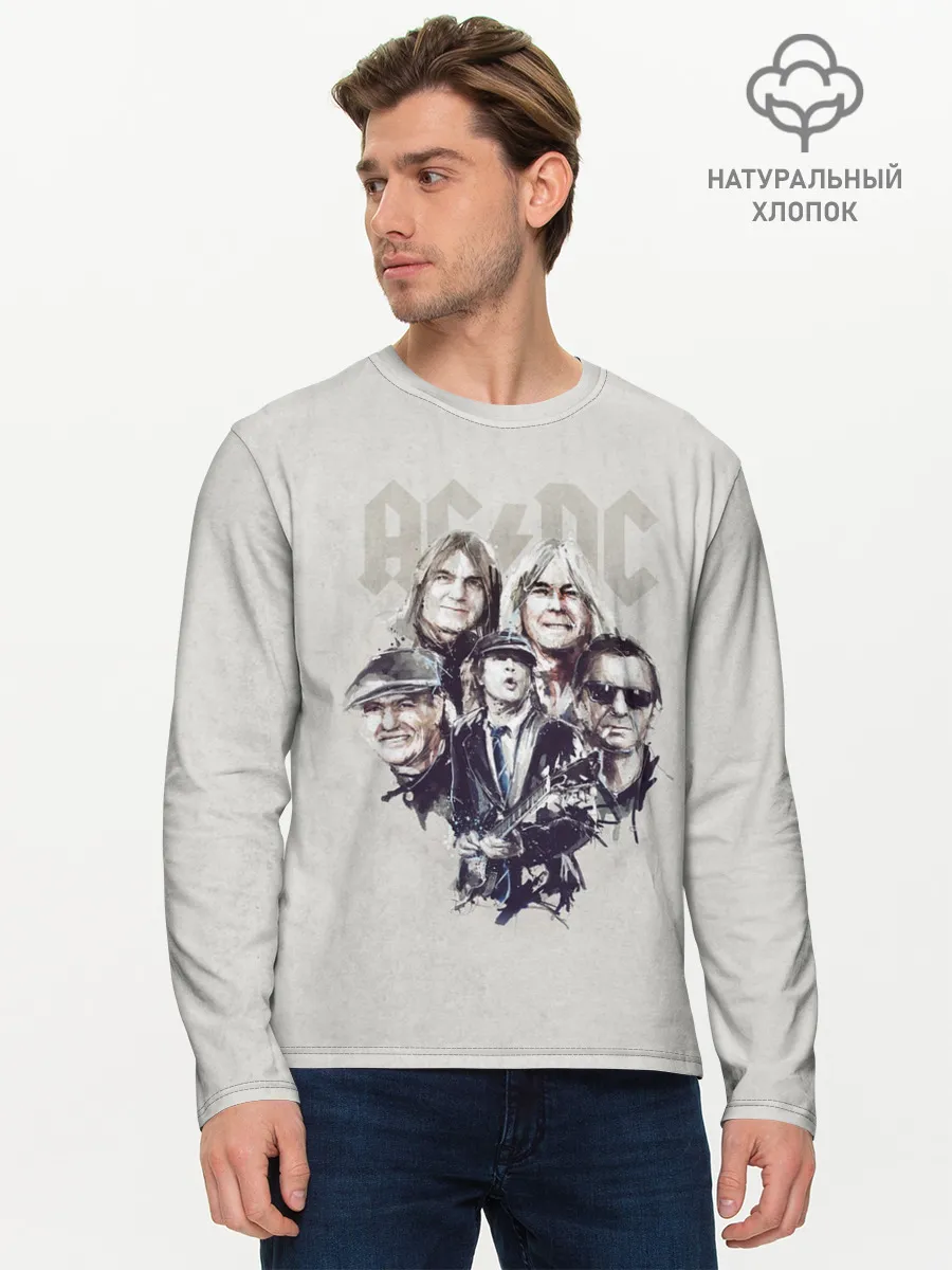 Мужской лонгслив базовый / AC/DC