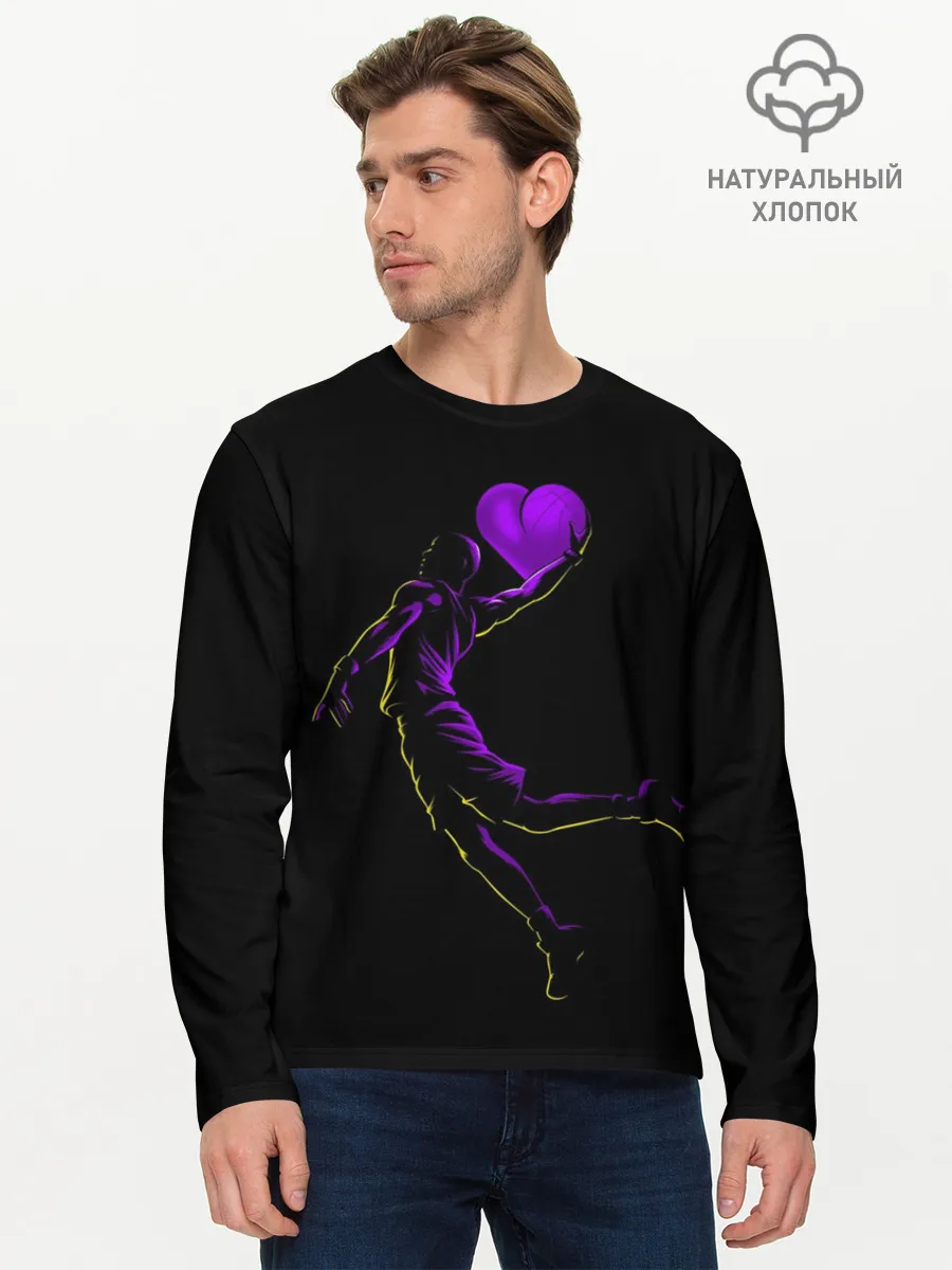 Мужской лонгслив базовый / Love Basketball