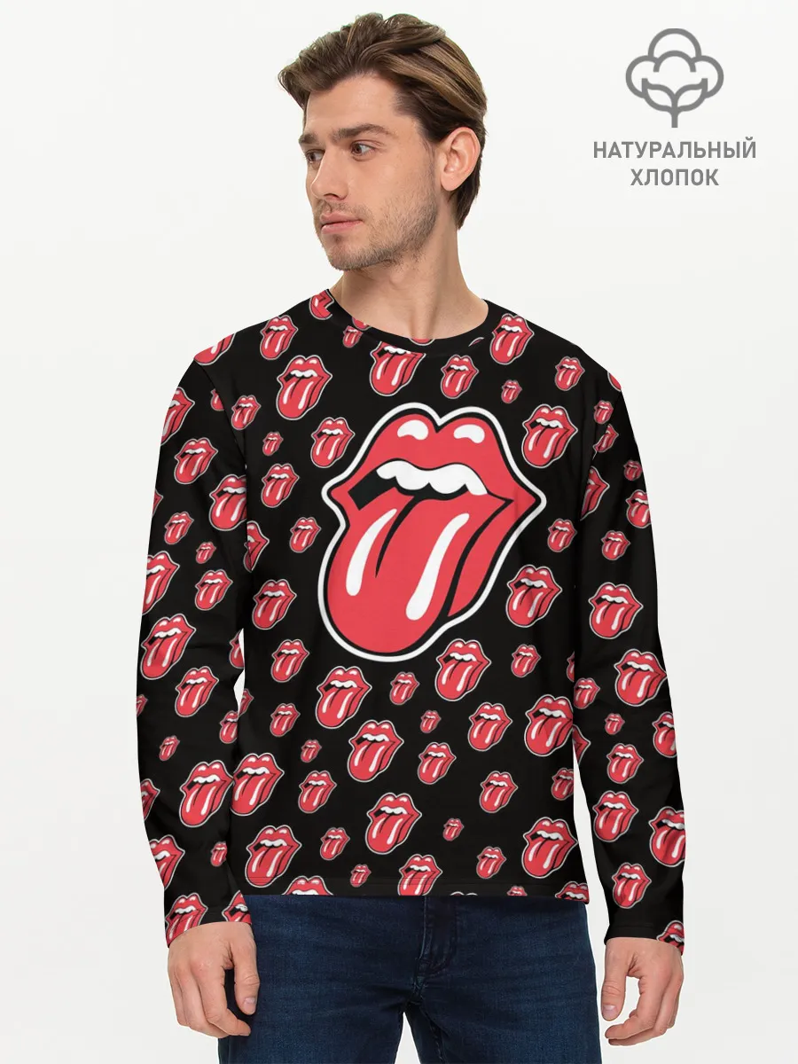 Мужской лонгслив базовый / rolling stones