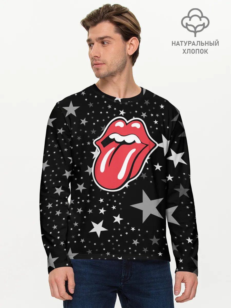Мужской лонгслив базовый / rolling stones star