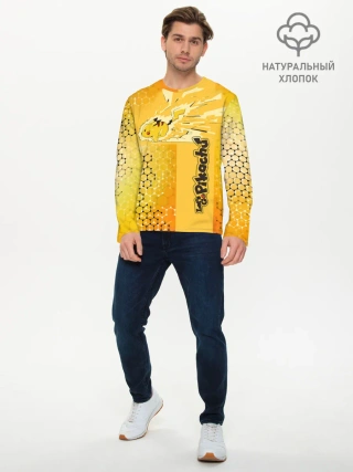 Мужской лонгслив базовый / Pikachu