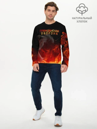 Мужской лонгслив базовый / Гражданская оборона