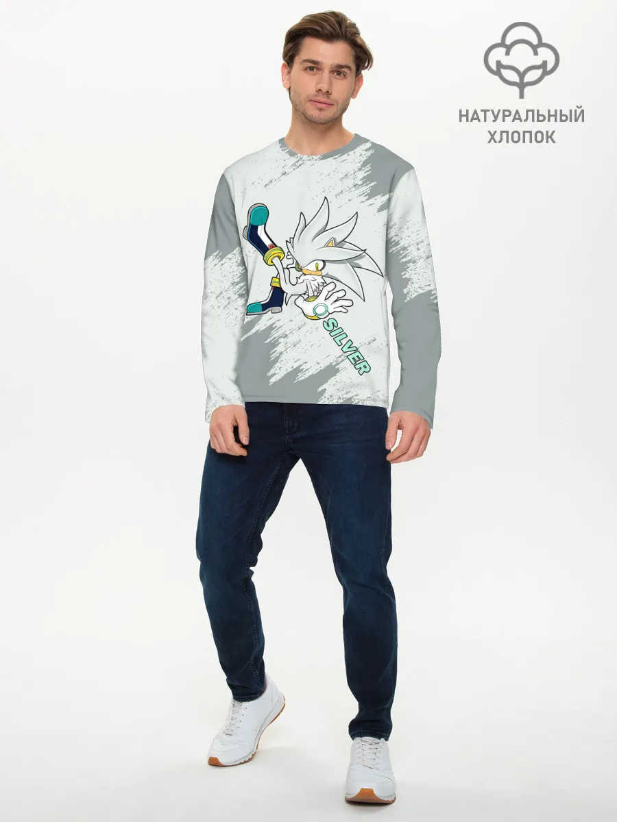 Мужской лонгслив базовый / SONIC SILVER