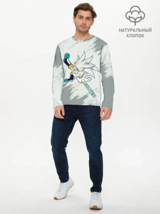 Мужской лонгслив базовый / SONIC SILVER