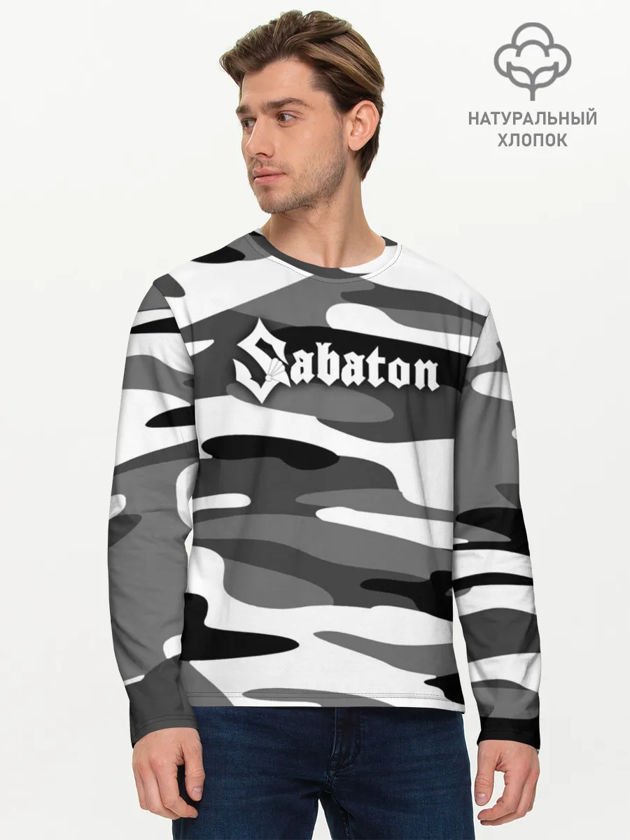 Мужской лонгслив базовый / Камуфляж Sabaton