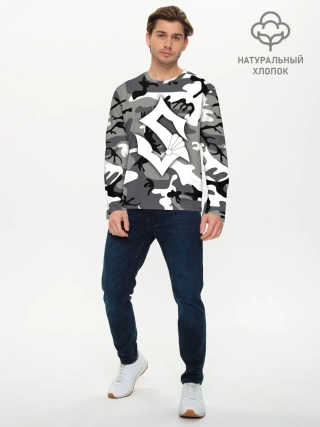 Мужской лонгслив базовый / Камуфляж Sabaton