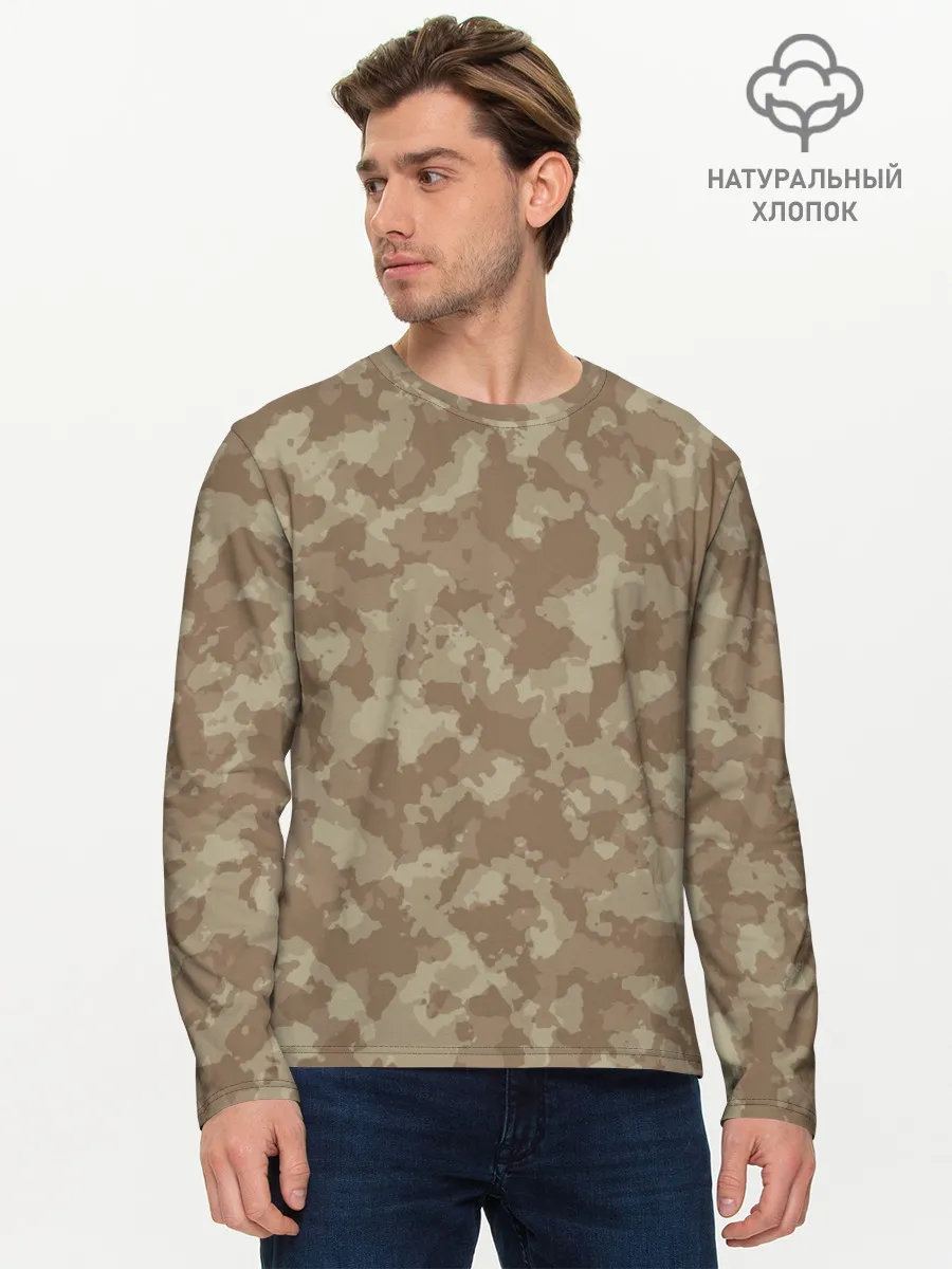 Мужской лонгслив базовый / Хаки