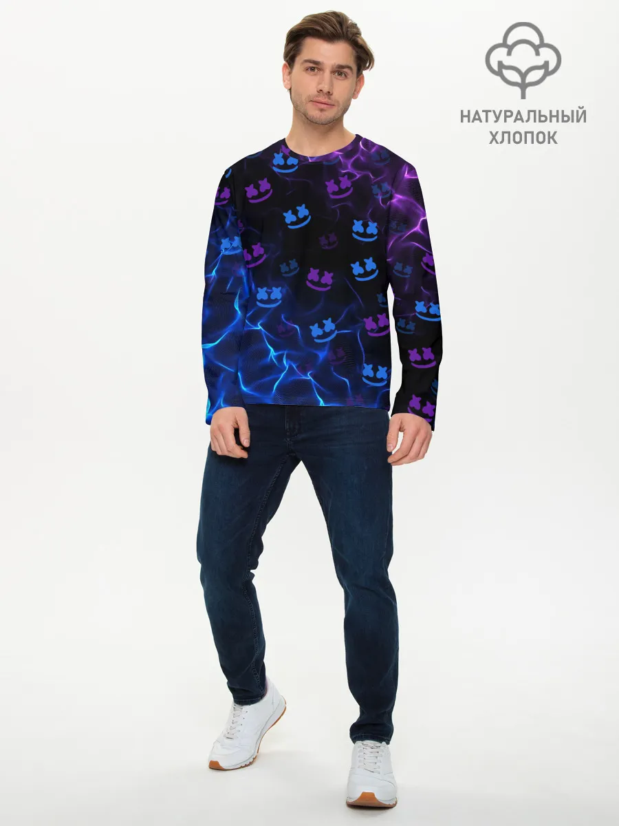 Мужской лонгслив базовый / Marshmello