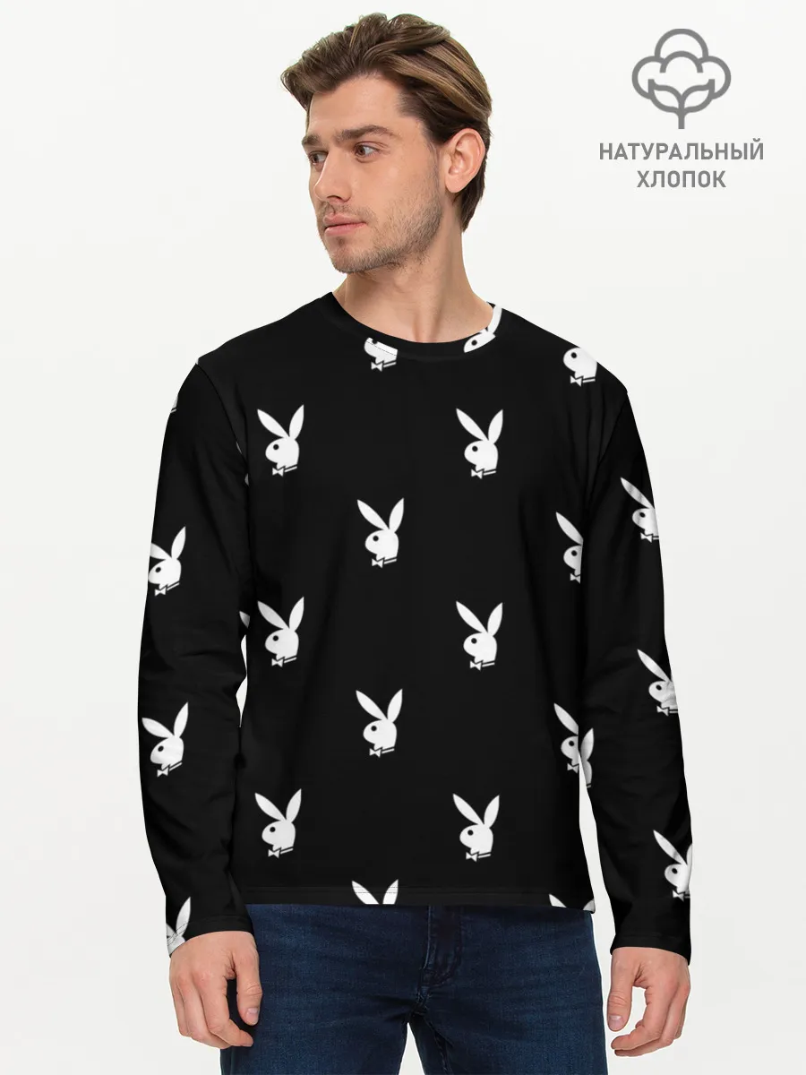 Мужской лонгслив базовый / ПЛЕЙБОЙ ПАТТЕРН | PLAYBOY PATTERN