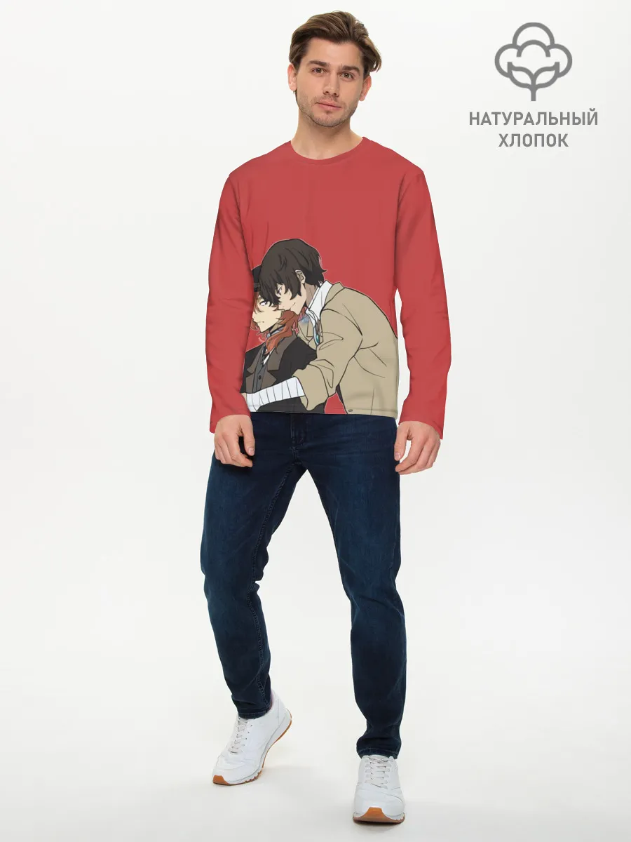 Мужской лонгслив базовый / Дазай и Чуя