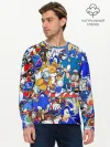 Мужской лонгслив базовый / SONIC PATTERN | СОНИК