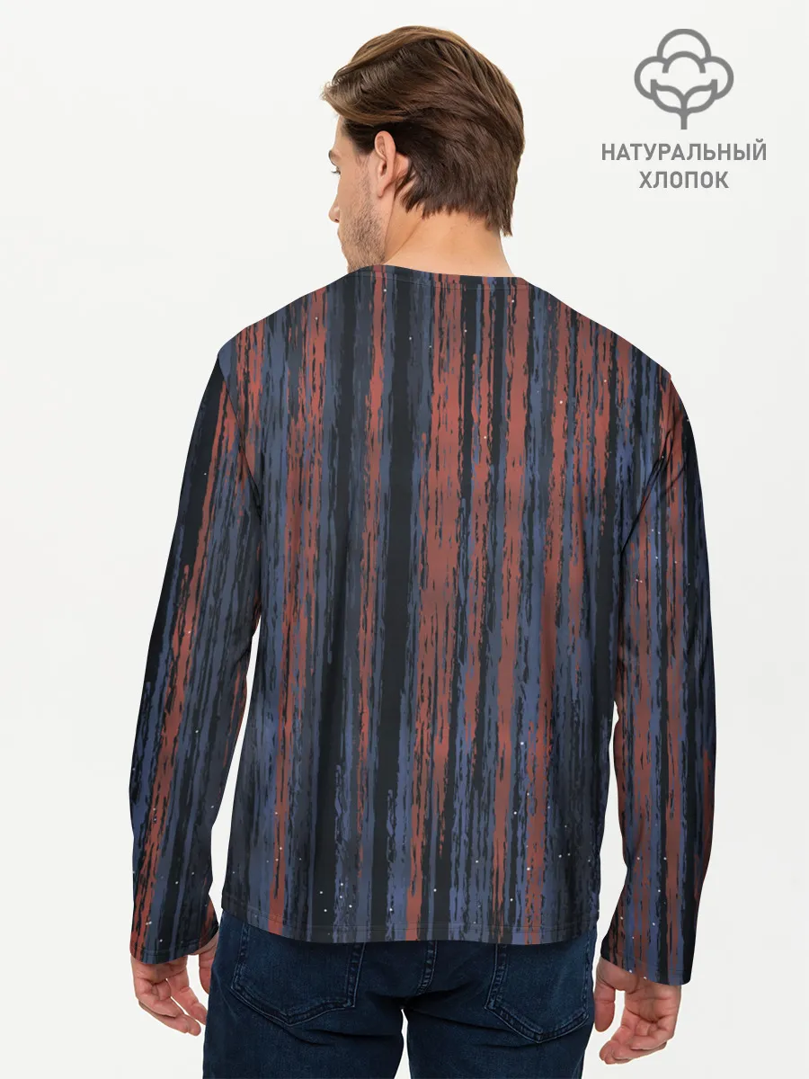Мужской лонгслив базовый / Абстрактный узор
