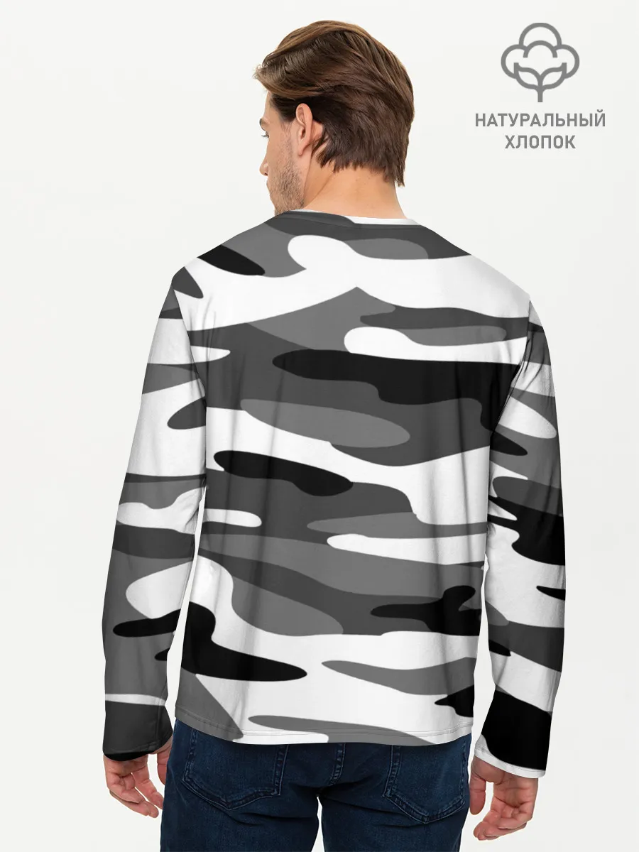 Мужской лонгслив базовый / Камуфляж Sabaton без лого