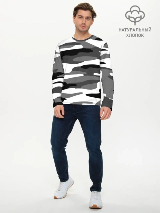Мужской лонгслив базовый / Камуфляж Sabaton без лого