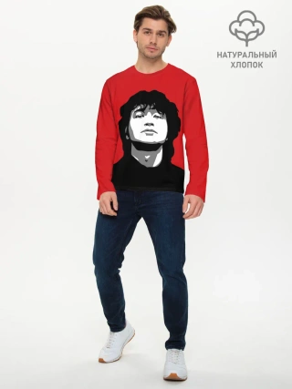 Мужской лонгслив базовый / Виктор Цой