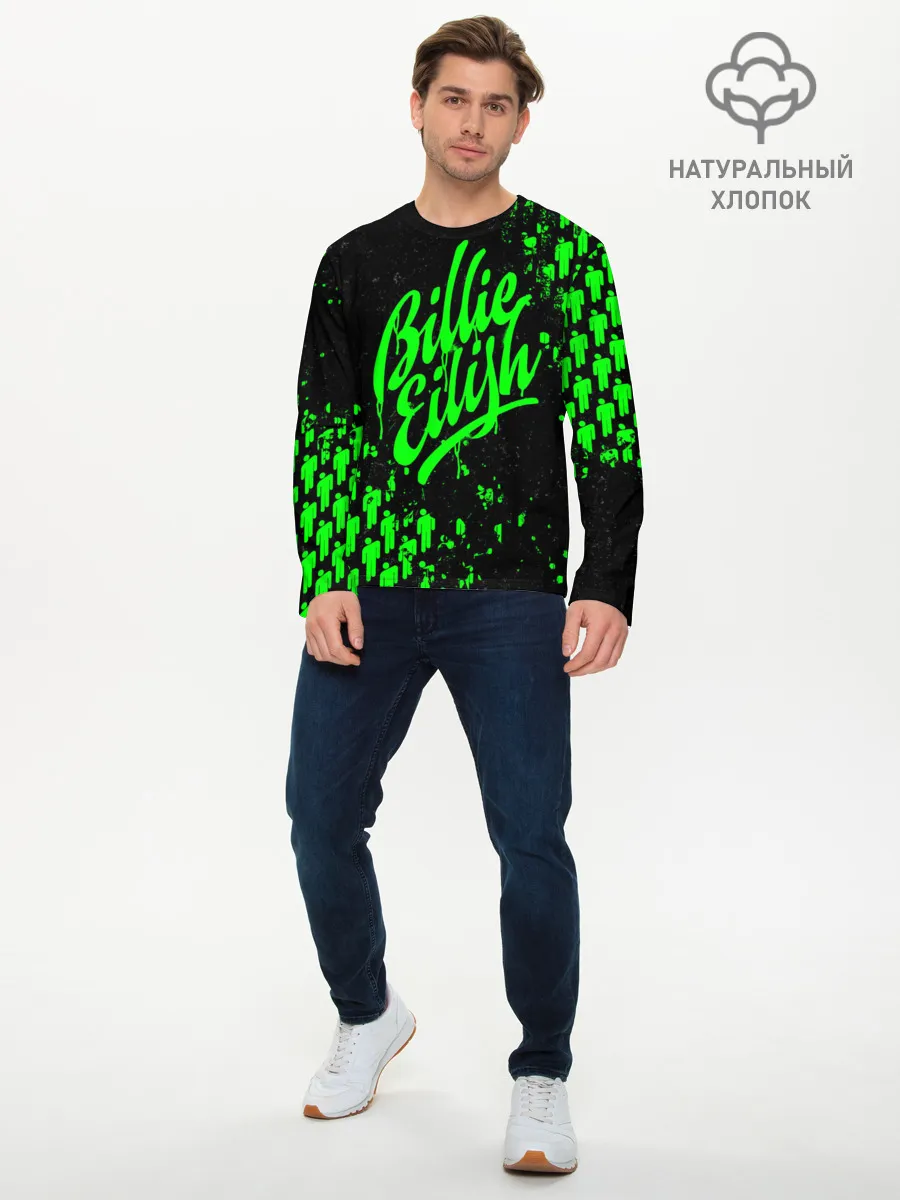 Мужской лонгслив базовый / Billie Eilish