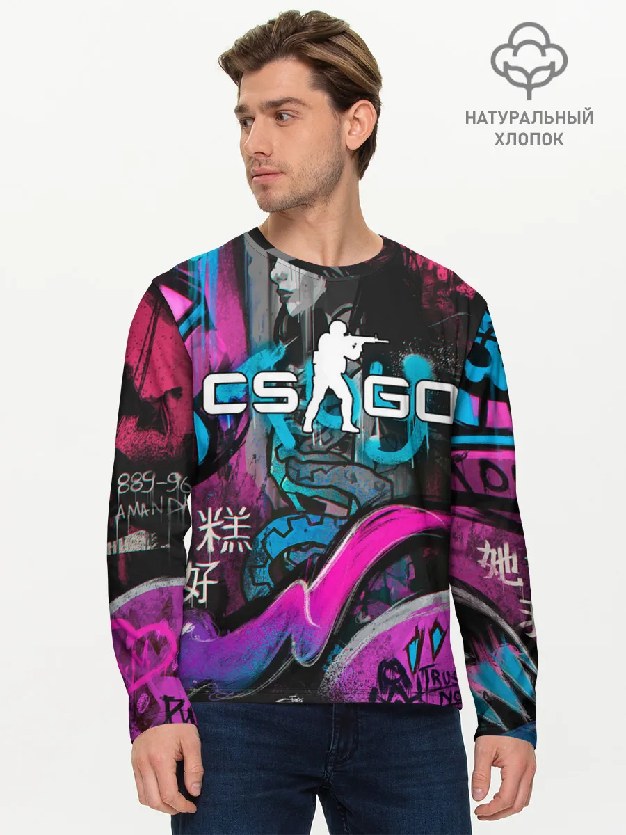 Мужской лонгслив базовый / CS GO - Fever Dream