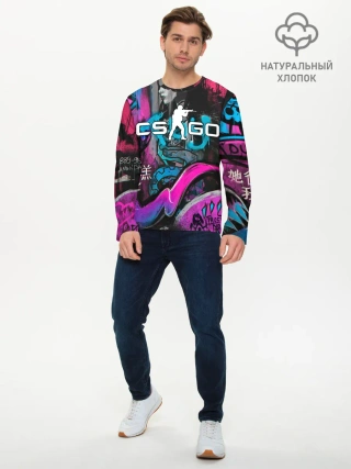 Мужской лонгслив базовый / CS GO - Fever Dream