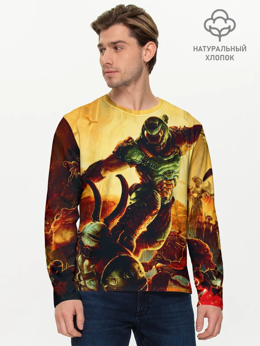 Мужской лонгслив базовый / Doom Eternal