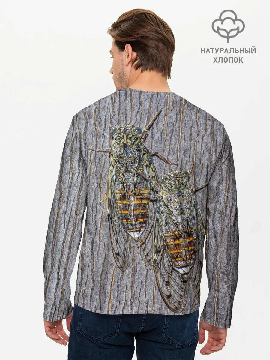 Мужской лонгслив базовый / Цикады