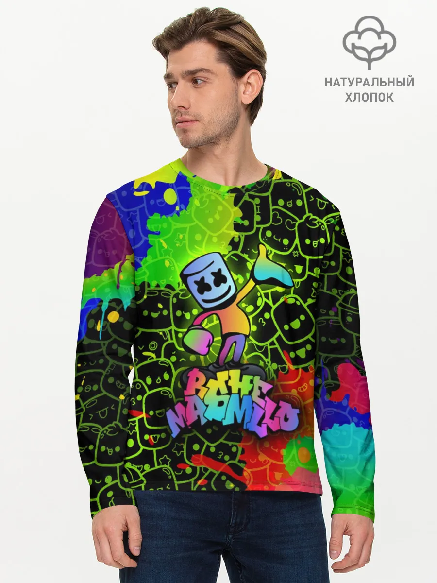 Мужской лонгслив базовый / Marshmello