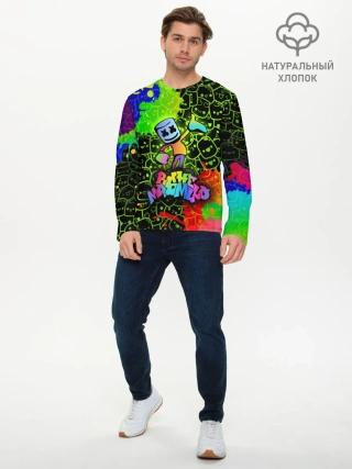 Мужской лонгслив базовый / Marshmello