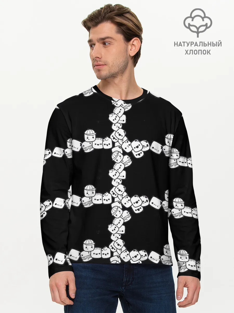 Мужской лонгслив базовый / Зефирки