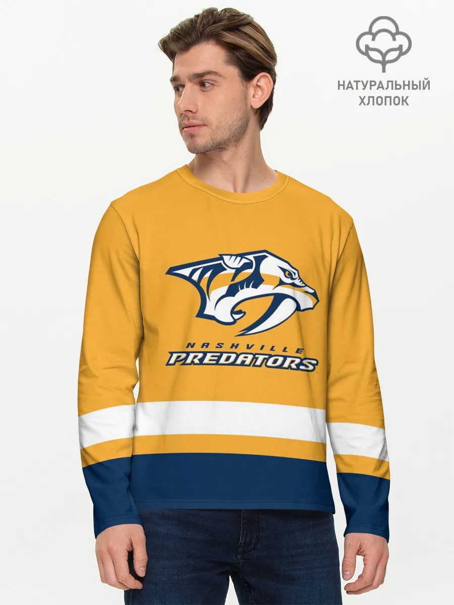 Мужской лонгслив базовый / Нэшвилл Предаторз
