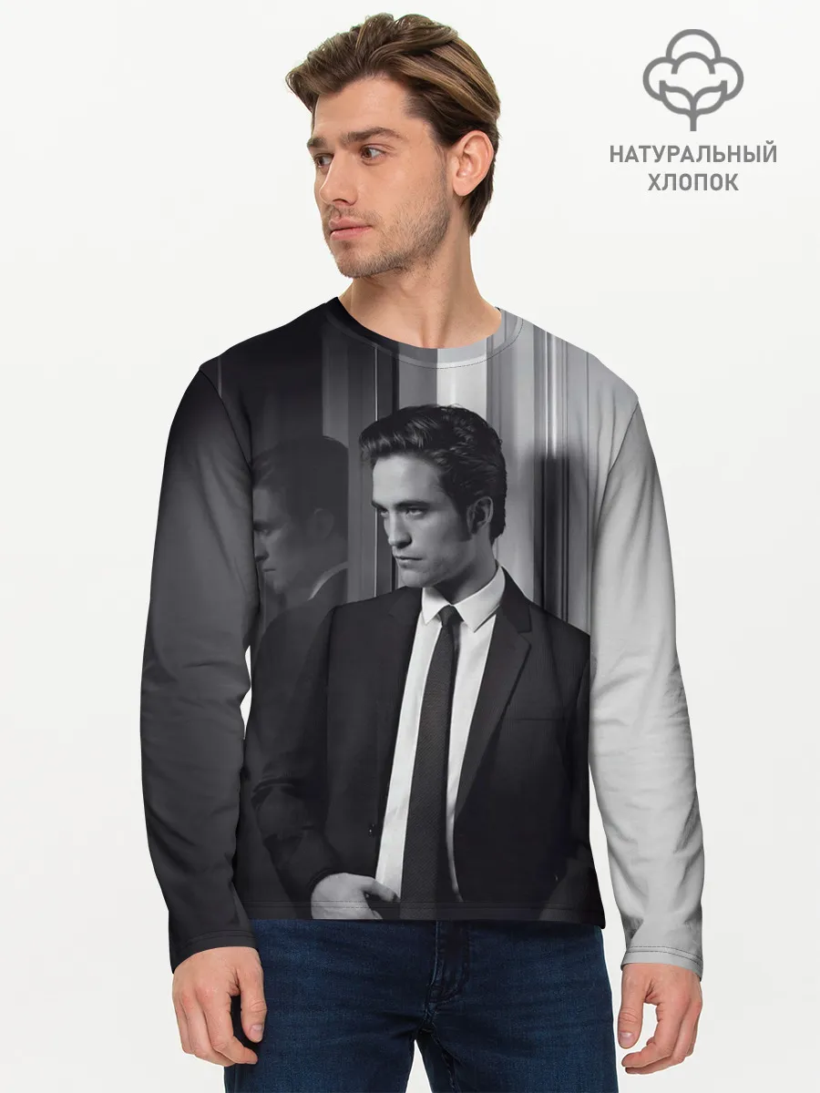 Мужской лонгслив базовый / Роберт Паттинсон