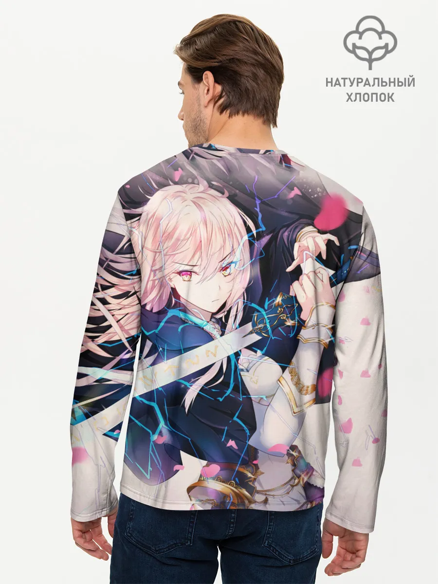 Мужской лонгслив базовый / Girl with katana