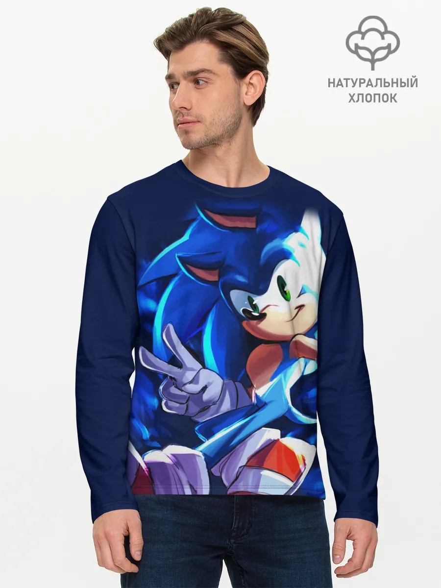 Мужской лонгслив базовый / Sonic
