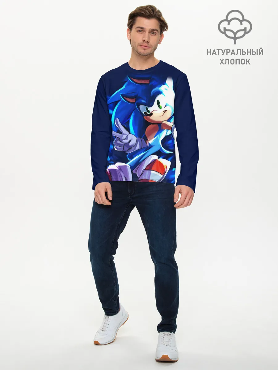 Мужской лонгслив базовый / Sonic