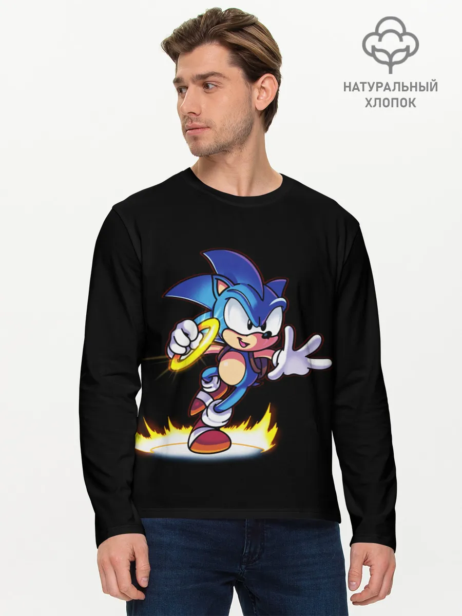 Мужской лонгслив базовый / Sonic