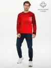 Мужской лонгслив базовый / Красный свет