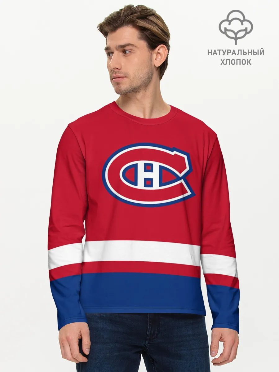 Мужской лонгслив базовый / Монреаль Канадиенс