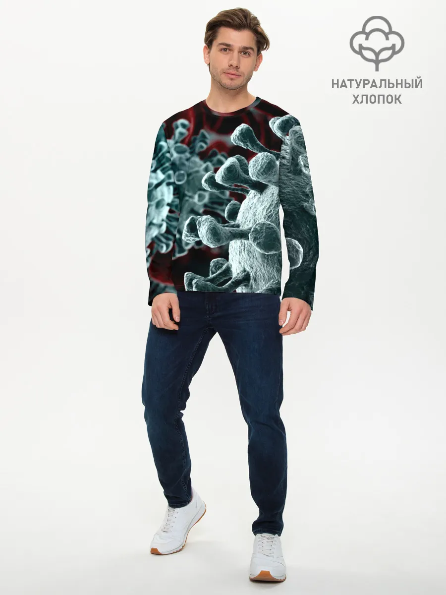 Мужской лонгслив базовый / Коронавирус