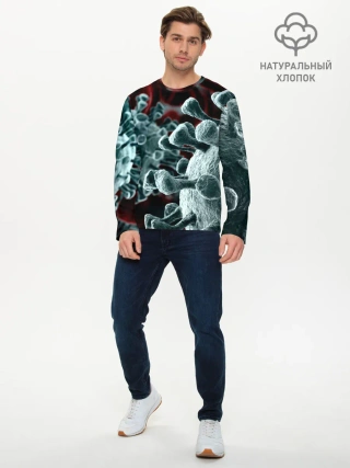 Мужской лонгслив базовый / Коронавирус