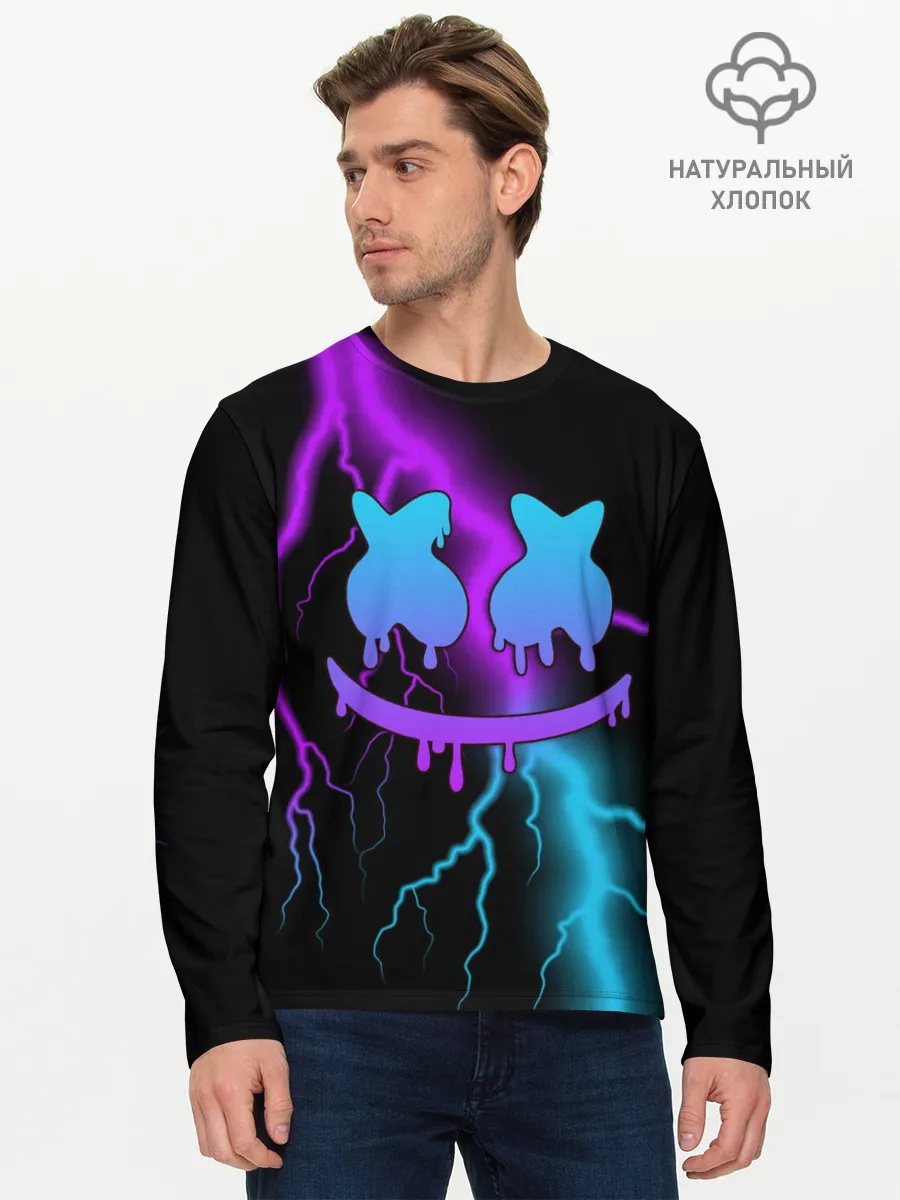 Мужской лонгслив базовый / Marshmello