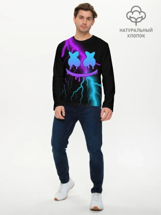 Мужской лонгслив базовый / Marshmello