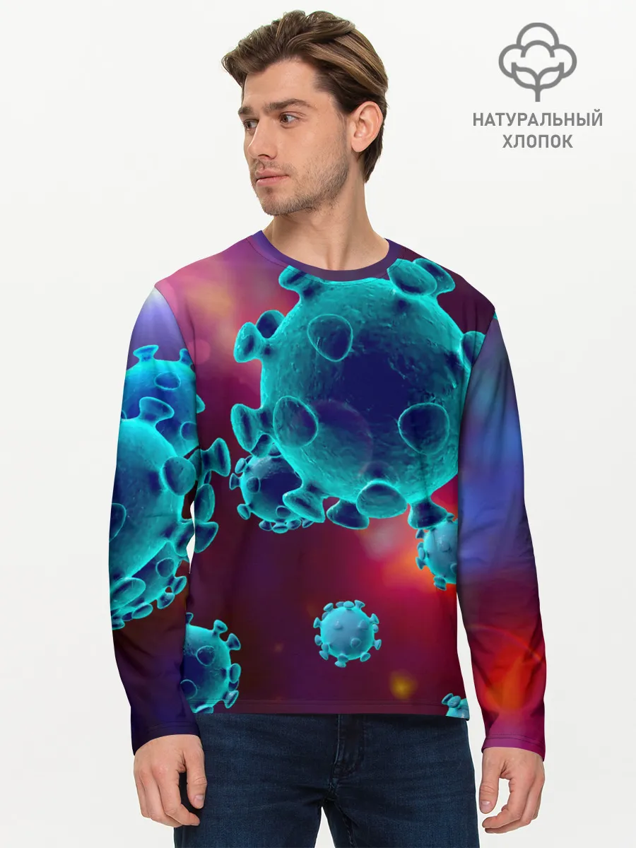 Мужской лонгслив базовый / Коронавирус
