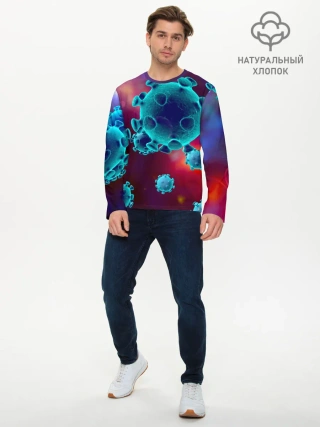 Мужской лонгслив базовый / Коронавирус