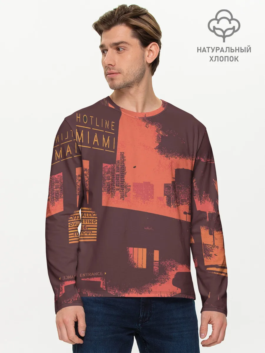 Мужской лонгслив базовый / Hotline miami