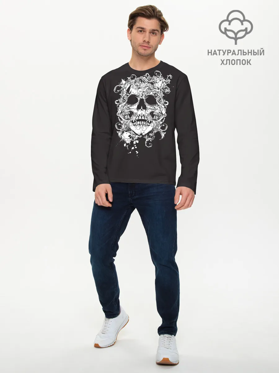Мужской лонгслив базовый / Skull 1