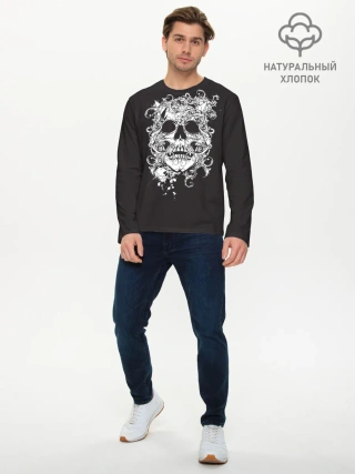 Мужской лонгслив базовый / Skull 1