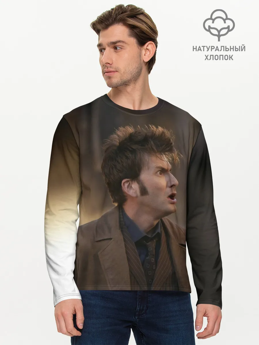 Мужской лонгслив базовый / 10th DOCTOR WHO