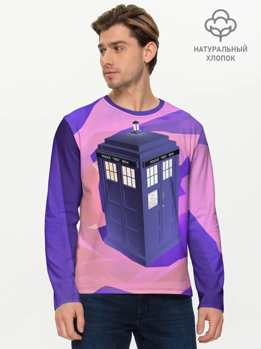 Мужской лонгслив базовый / CRAZY TARDIS