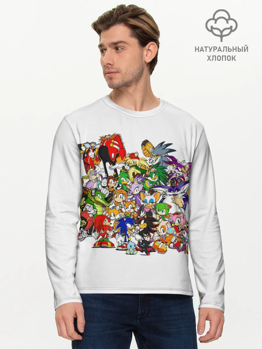 Мужской лонгслив базовый / SONIC