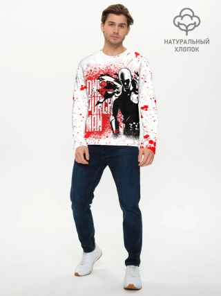 Мужской лонгслив базовый / Свирепый Сайтама