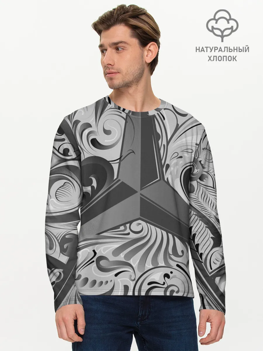 Мужской лонгслив базовый / MERCEDES-BENZ | МЕРСЕДЕС