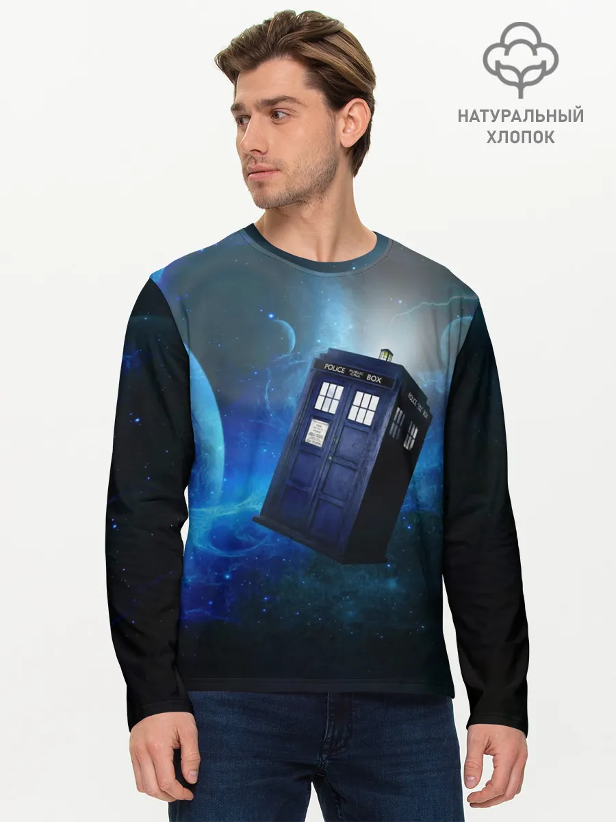 Мужской лонгслив базовый / ТАРДИС